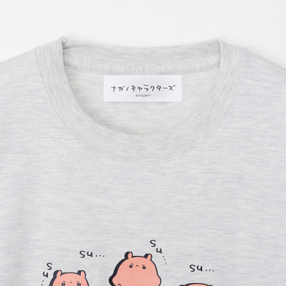 ナガノキャラクターズ ナガノの水族館 Tシャツ メンダコ オートミール - Image 3