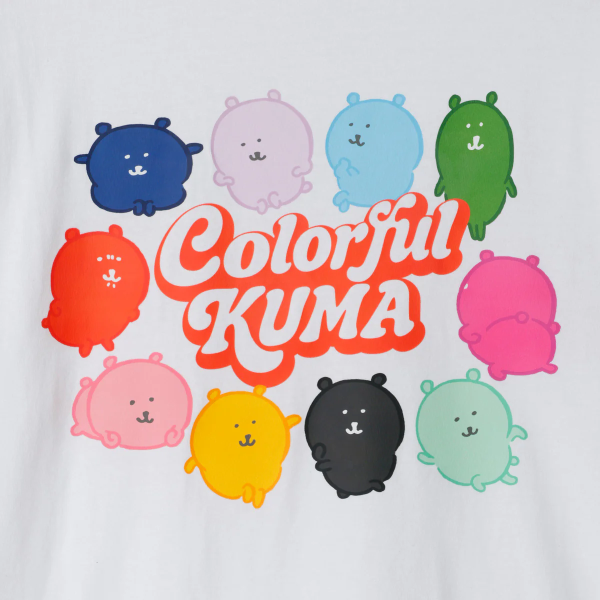 ナガノキャラクターズ Tシャツ カラーなくまたち ホワイト - Image 7