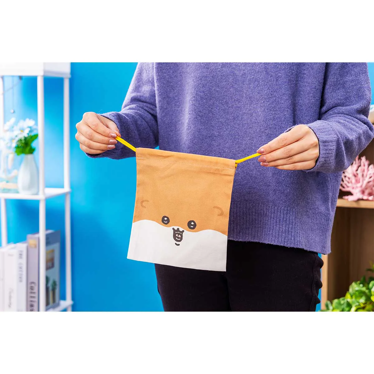 ナガノキャラクターズ ナガノの水族館 ほどよいサイズの巾着（シロクマ） - Image 3