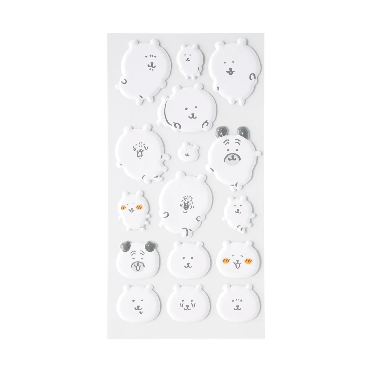 ナガノキャラクターズ もっちりシール（くまとパグ） - Image 4