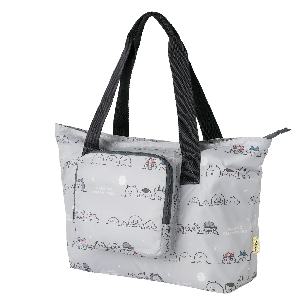 ナガノキャラクターズ 折りたためるトラベルトートバッグ（グレー） - Image 5