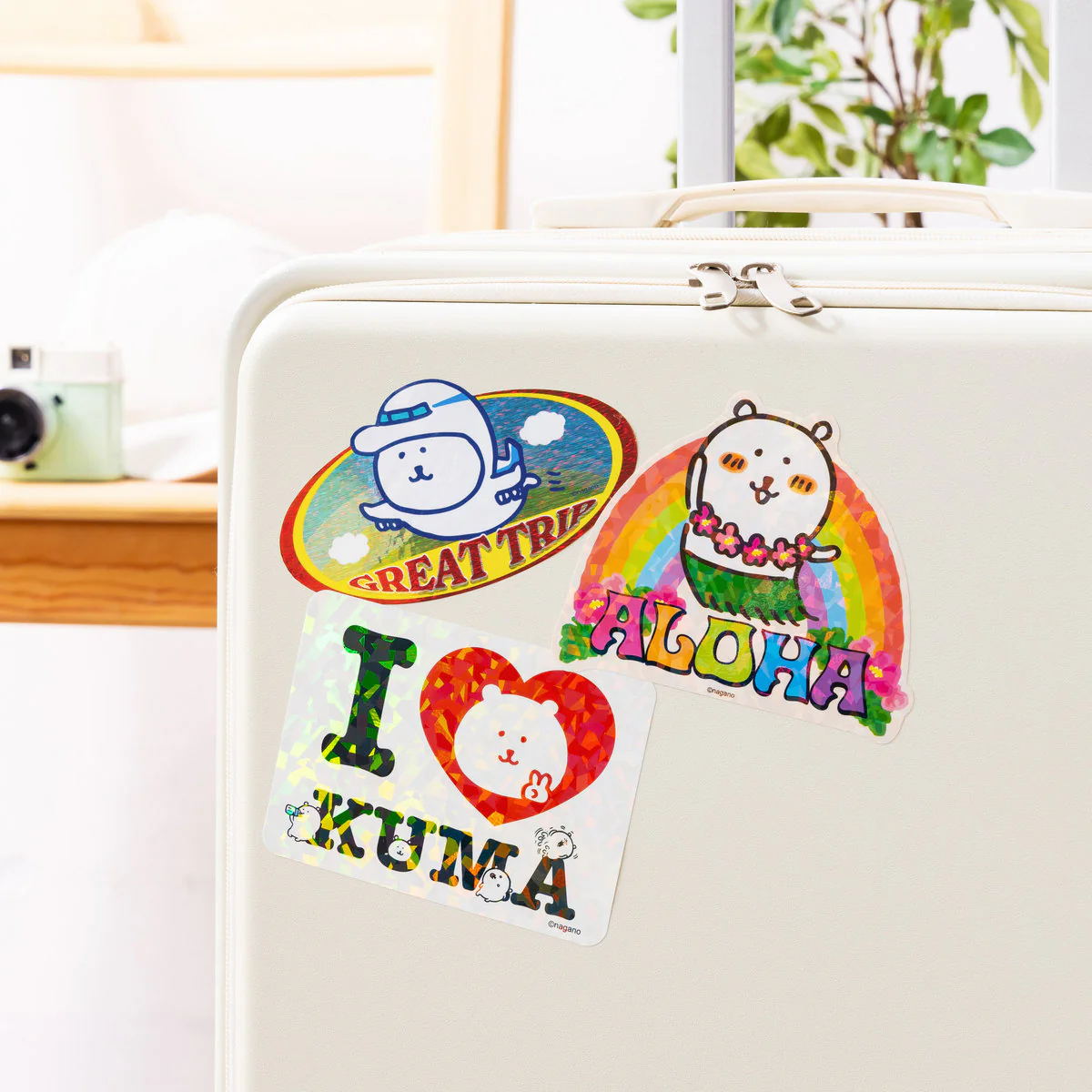 ナガノキャラクターズ ホログラム大きめステッカー（I LOVE KUMA） - Image 3